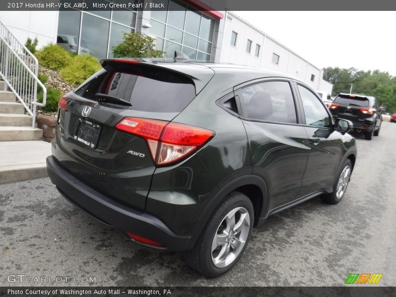 Misty Green Pearl / Black 2017 Honda HR-V EX AWD