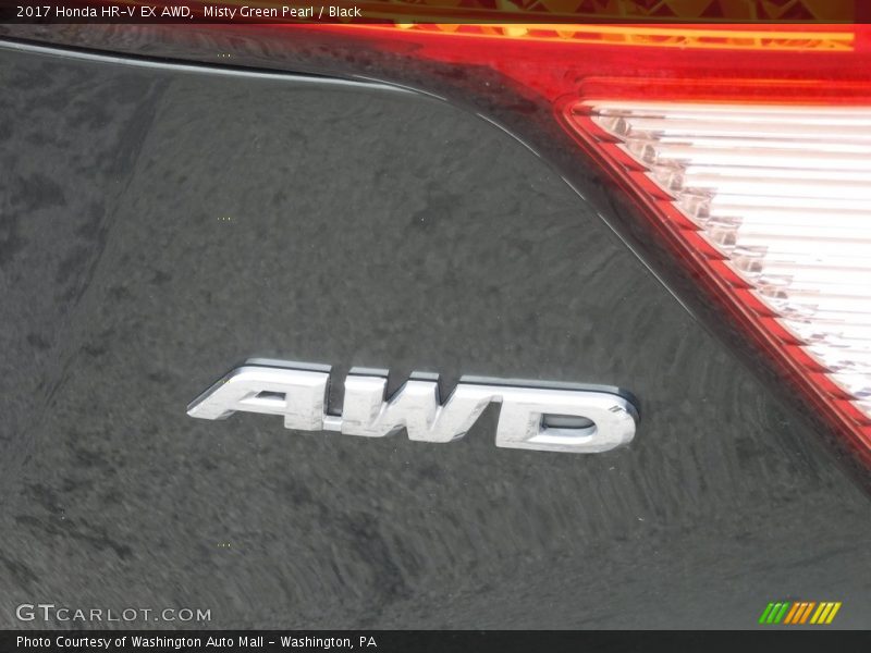 Misty Green Pearl / Black 2017 Honda HR-V EX AWD