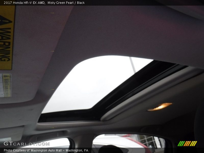 Misty Green Pearl / Black 2017 Honda HR-V EX AWD
