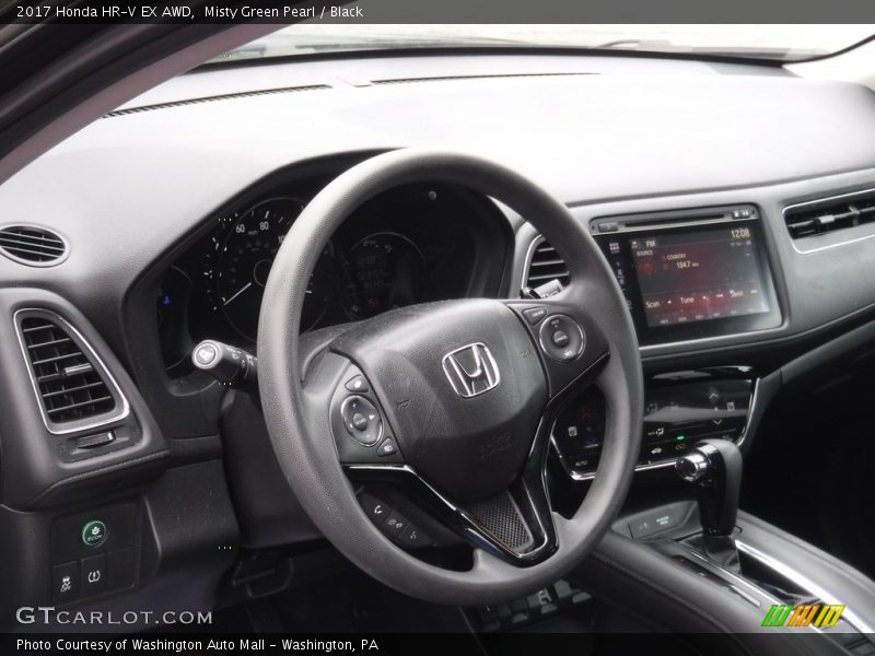 Misty Green Pearl / Black 2017 Honda HR-V EX AWD