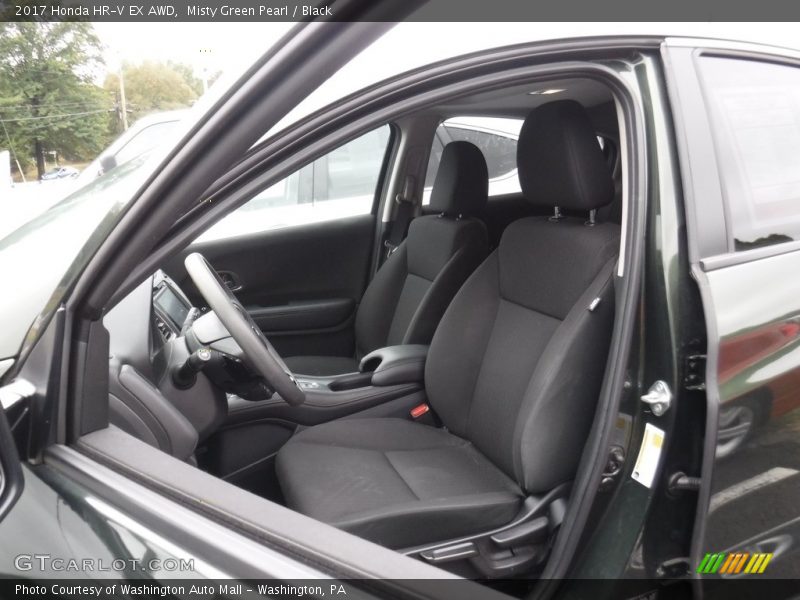 Misty Green Pearl / Black 2017 Honda HR-V EX AWD