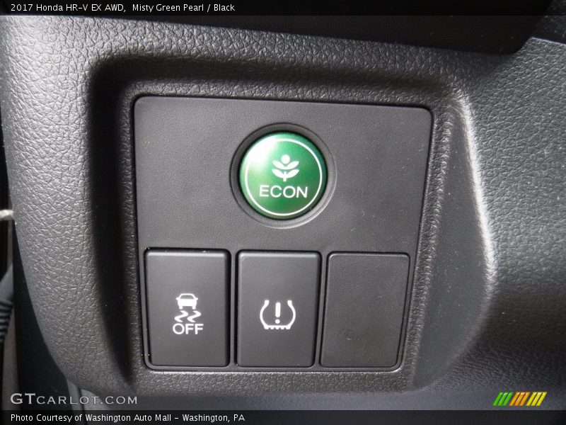 Misty Green Pearl / Black 2017 Honda HR-V EX AWD