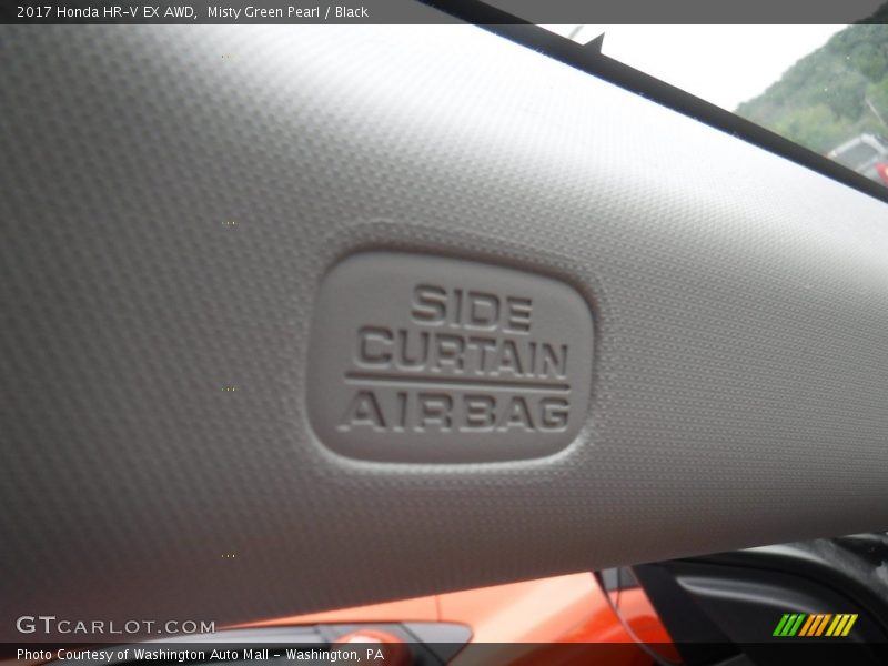 Misty Green Pearl / Black 2017 Honda HR-V EX AWD