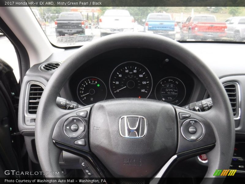Misty Green Pearl / Black 2017 Honda HR-V EX AWD