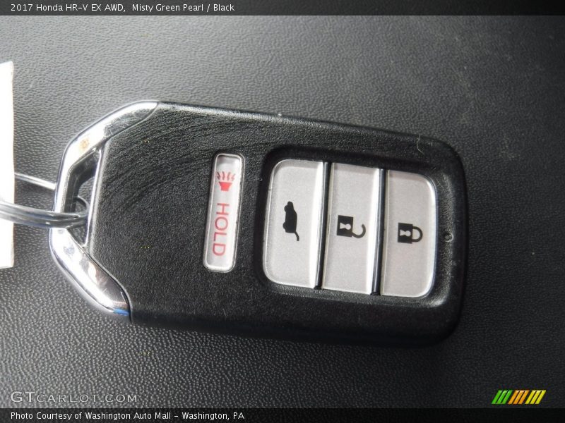 Misty Green Pearl / Black 2017 Honda HR-V EX AWD