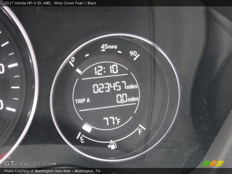 Misty Green Pearl / Black 2017 Honda HR-V EX AWD