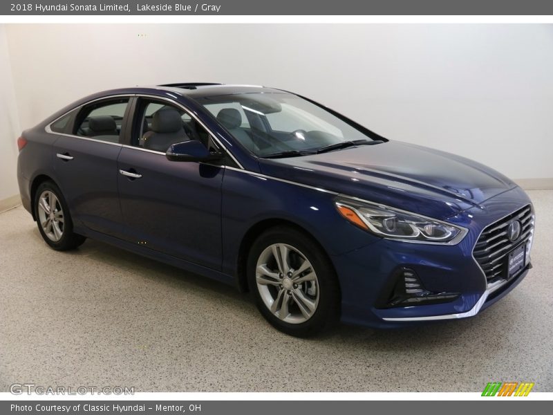 Lakeside Blue / Gray 2018 Hyundai Sonata Limited