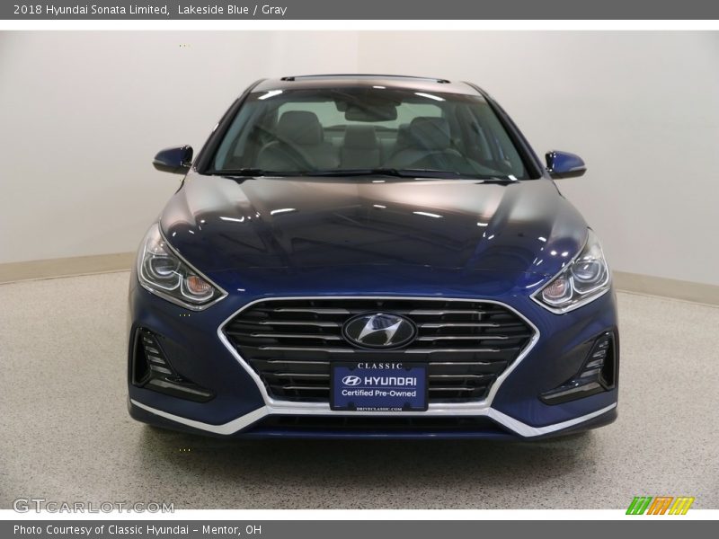 Lakeside Blue / Gray 2018 Hyundai Sonata Limited