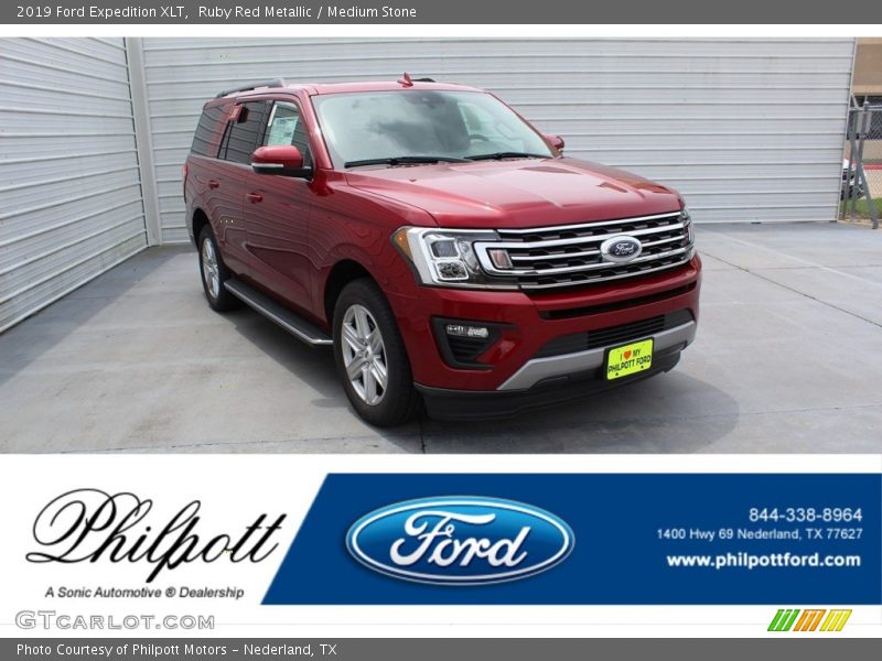 Ruby Red Metallic / Medium Stone 2019 Ford Expedition XLT