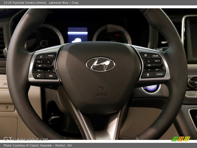 Lakeside Blue / Gray 2018 Hyundai Sonata Limited
