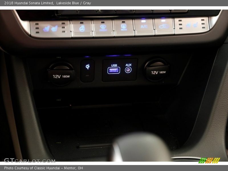 Lakeside Blue / Gray 2018 Hyundai Sonata Limited
