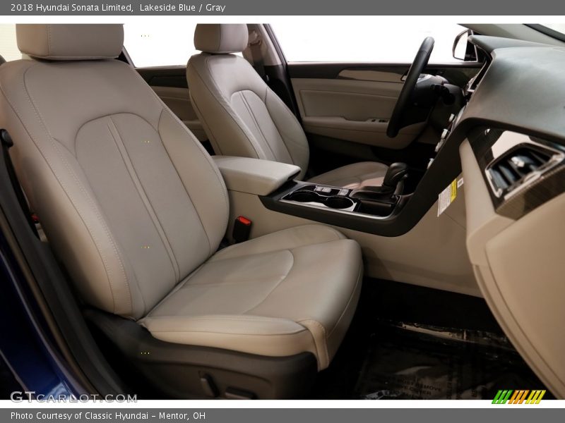 Lakeside Blue / Gray 2018 Hyundai Sonata Limited