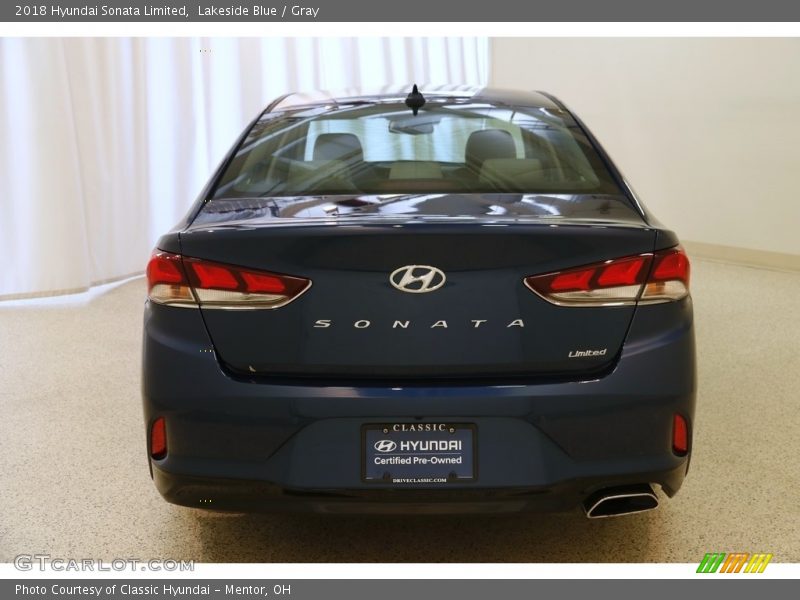 Lakeside Blue / Gray 2018 Hyundai Sonata Limited
