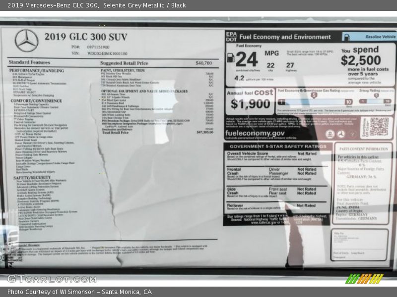 Selenite Grey Metallic / Black 2019 Mercedes-Benz GLC 300