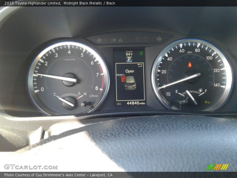 Midnight Black Metallic / Black 2016 Toyota Highlander Limited
