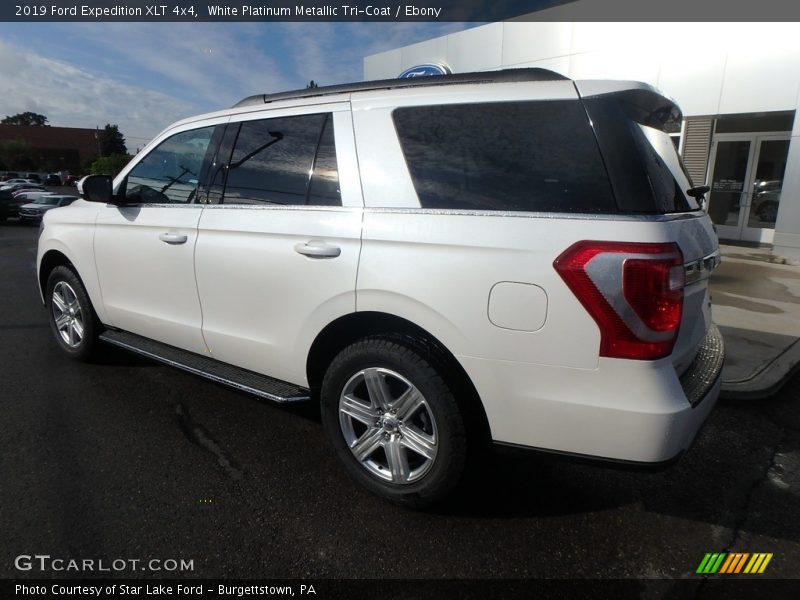 White Platinum Metallic Tri-Coat / Ebony 2019 Ford Expedition XLT 4x4