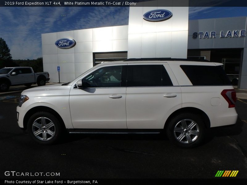 White Platinum Metallic Tri-Coat / Ebony 2019 Ford Expedition XLT 4x4