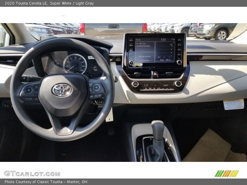 Super White / Light Gray 2020 Toyota Corolla LE