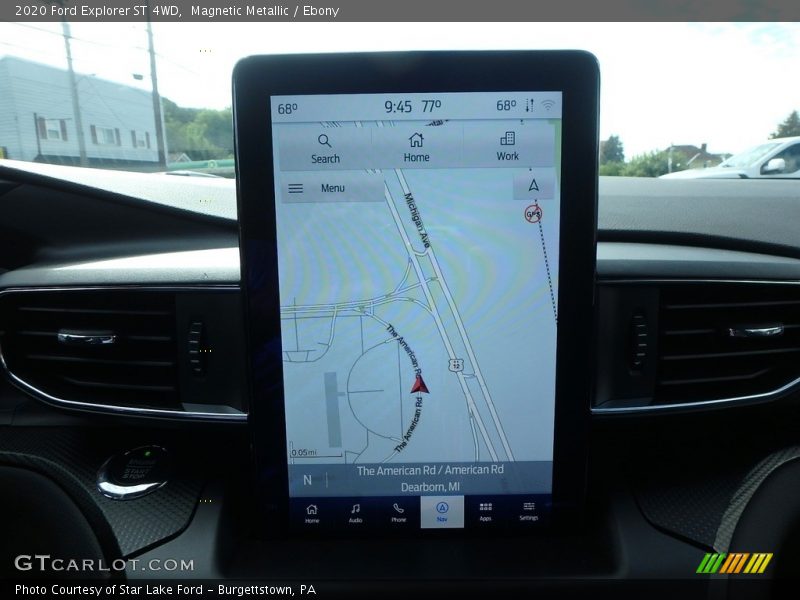 Navigation of 2020 Explorer ST 4WD
