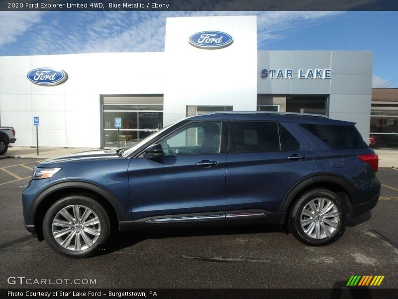Blue Metallic / Ebony 2020 Ford Explorer Limited 4WD