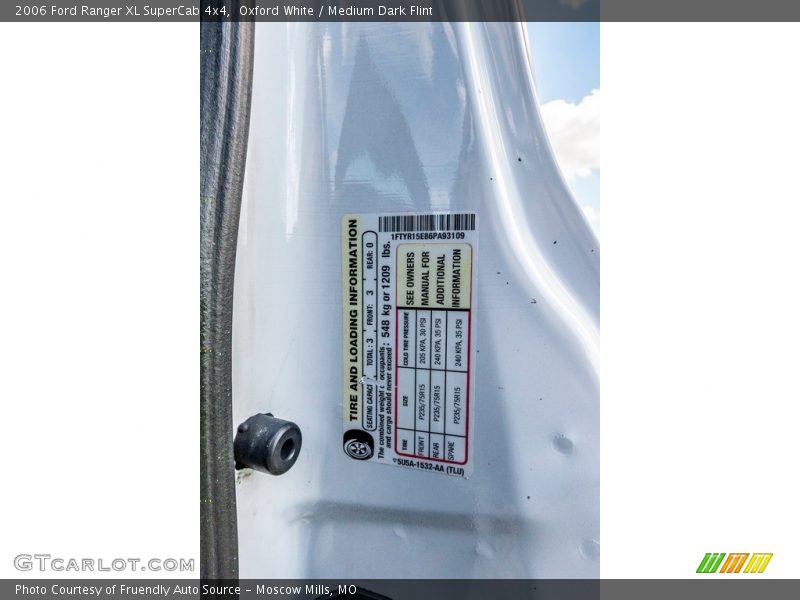 Oxford White / Medium Dark Flint 2006 Ford Ranger XL SuperCab 4x4