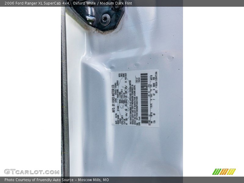 Oxford White / Medium Dark Flint 2006 Ford Ranger XL SuperCab 4x4