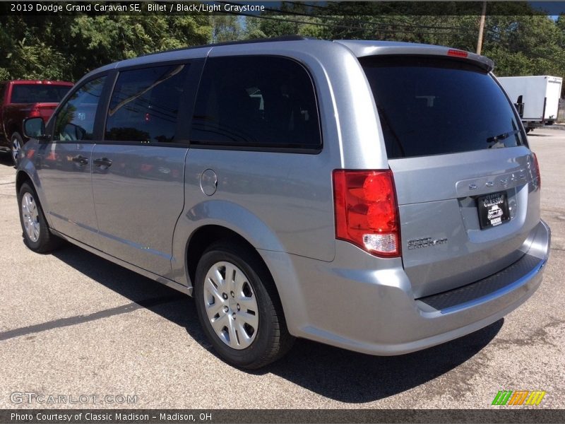 Billet / Black/Light Graystone 2019 Dodge Grand Caravan SE