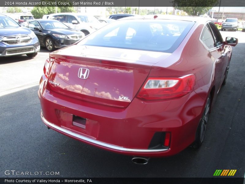 San Marino Red / Black 2014 Honda Accord EX-L V6 Coupe