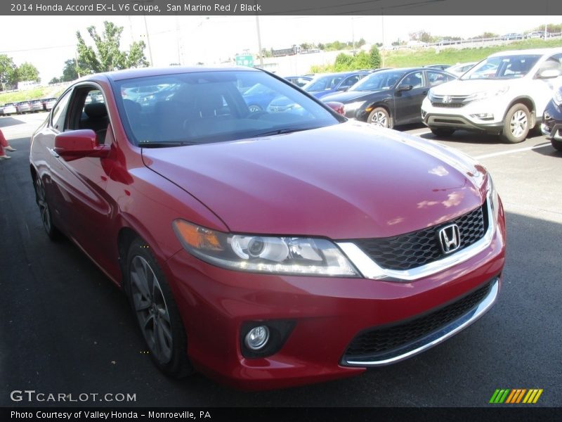 San Marino Red / Black 2014 Honda Accord EX-L V6 Coupe