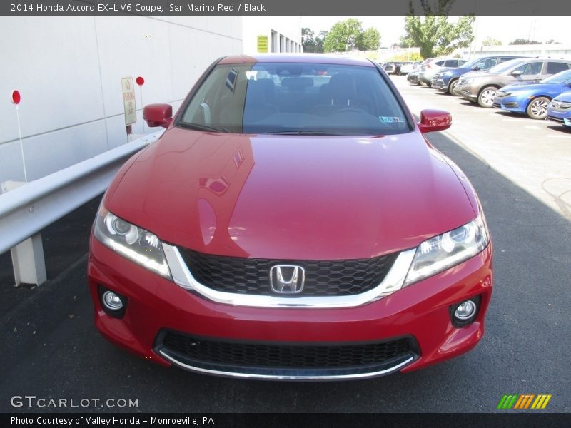 San Marino Red / Black 2014 Honda Accord EX-L V6 Coupe