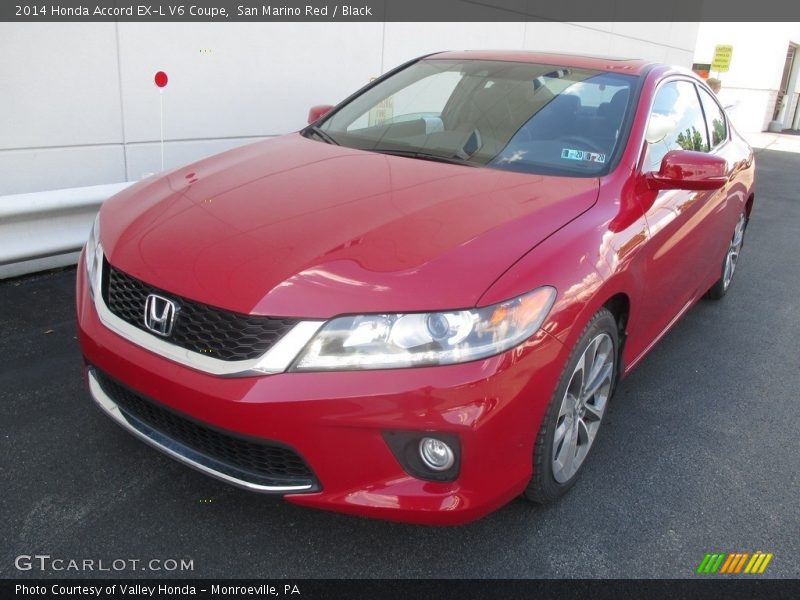 San Marino Red / Black 2014 Honda Accord EX-L V6 Coupe