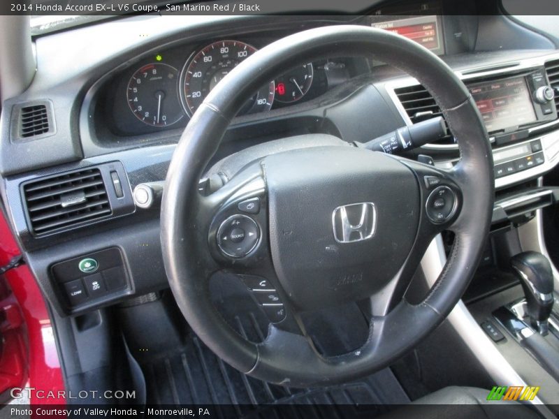 San Marino Red / Black 2014 Honda Accord EX-L V6 Coupe