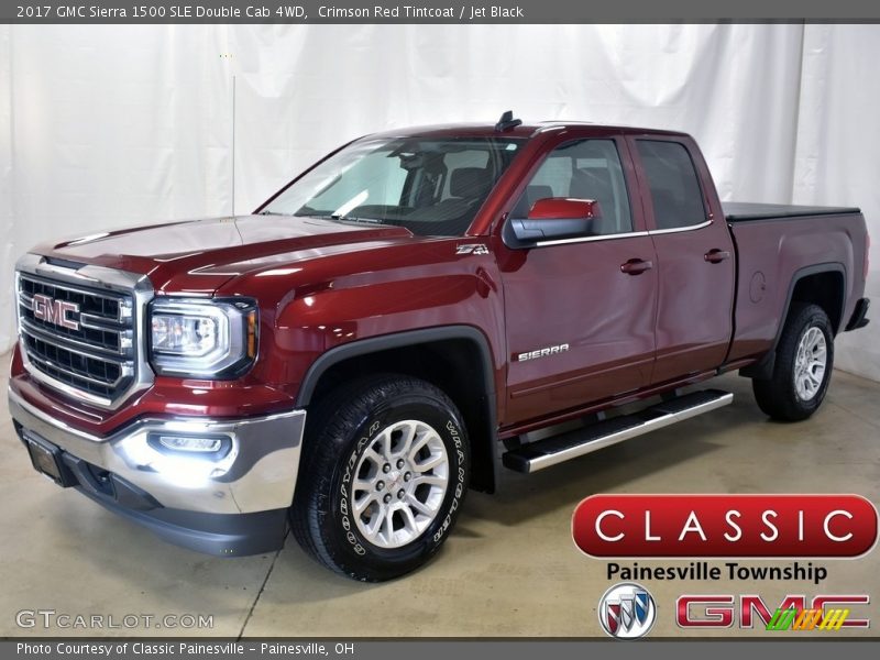 Crimson Red Tintcoat / Jet Black 2017 GMC Sierra 1500 SLE Double Cab 4WD