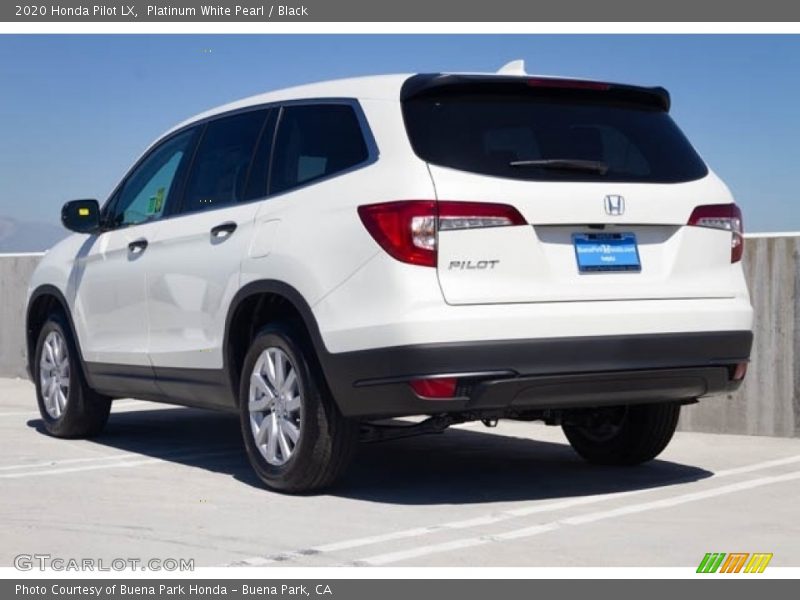 Platinum White Pearl / Black 2020 Honda Pilot LX