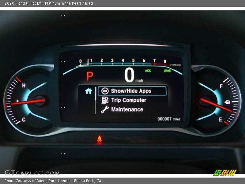  2020 Pilot LX LX Gauges