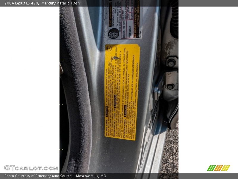 Mercury Metallic / Ash 2004 Lexus LS 430