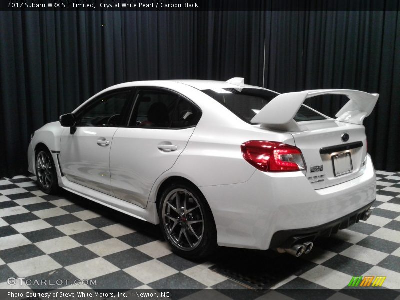 Crystal White Pearl / Carbon Black 2017 Subaru WRX STI Limited