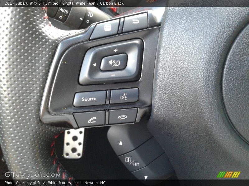 Crystal White Pearl / Carbon Black 2017 Subaru WRX STI Limited