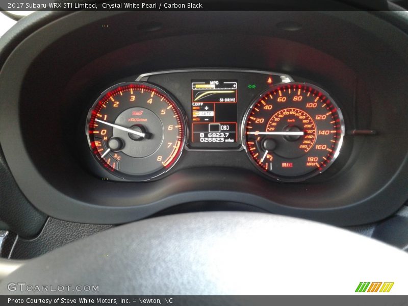Crystal White Pearl / Carbon Black 2017 Subaru WRX STI Limited