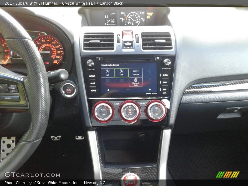 Crystal White Pearl / Carbon Black 2017 Subaru WRX STI Limited