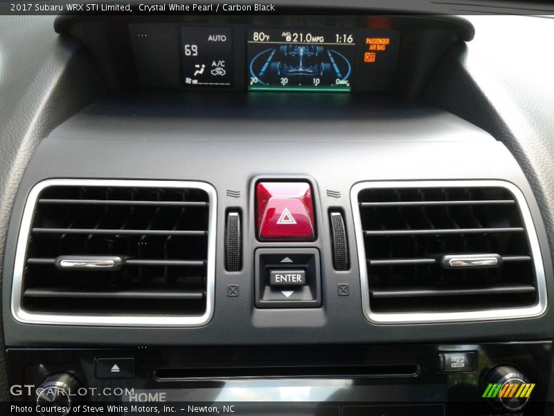 Crystal White Pearl / Carbon Black 2017 Subaru WRX STI Limited