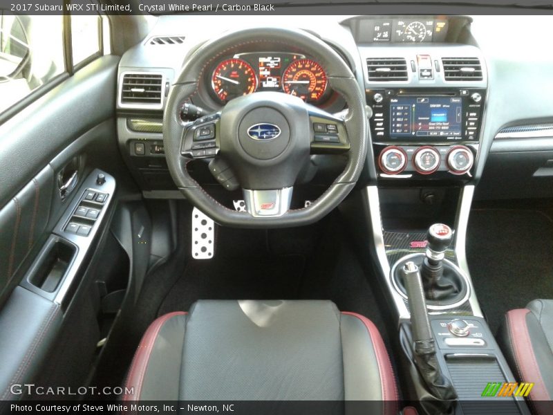 Crystal White Pearl / Carbon Black 2017 Subaru WRX STI Limited