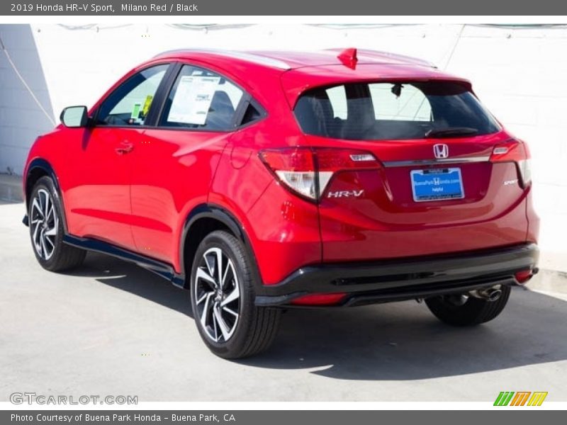 Milano Red / Black 2019 Honda HR-V Sport