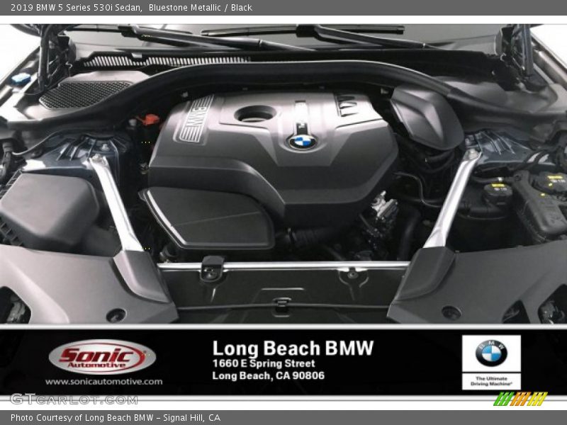 Bluestone Metallic / Black 2019 BMW 5 Series 530i Sedan