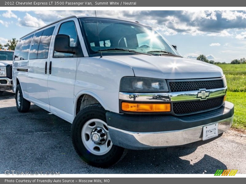 Summit White / Neutral 2012 Chevrolet Express LT 3500 Passenger Van