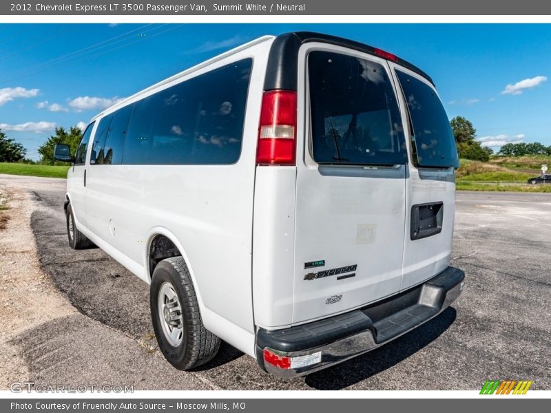Summit White / Neutral 2012 Chevrolet Express LT 3500 Passenger Van