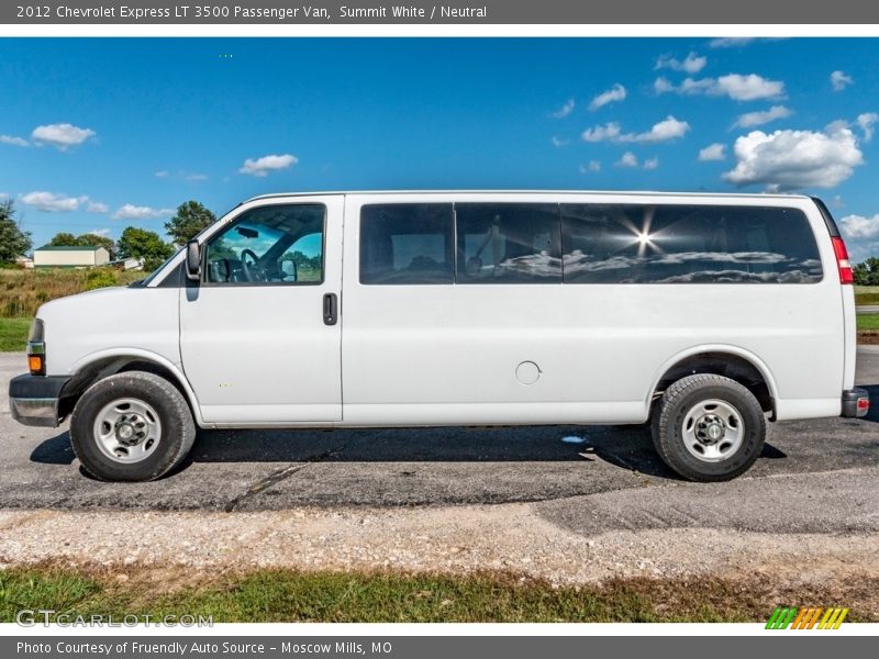 Summit White / Neutral 2012 Chevrolet Express LT 3500 Passenger Van