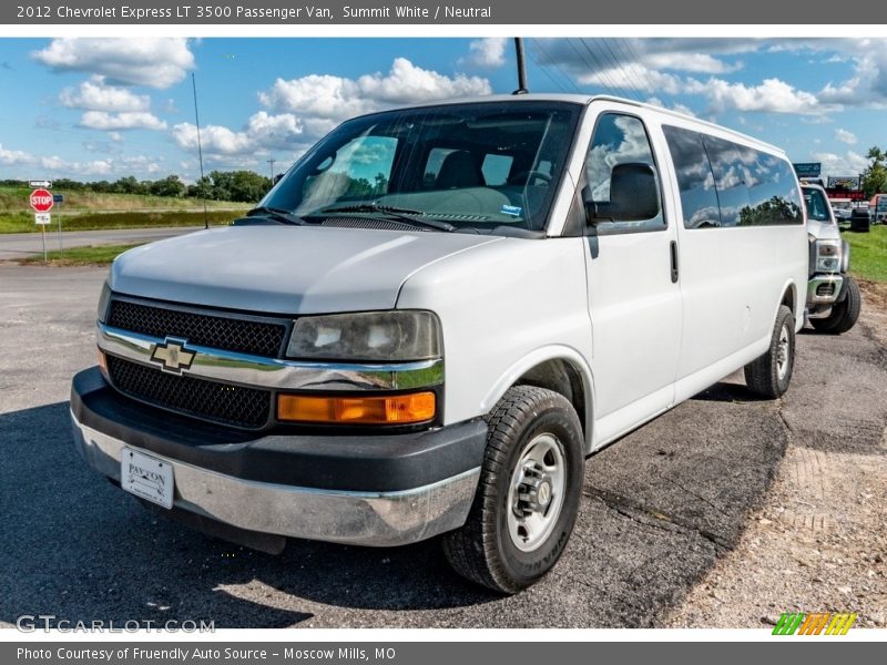 Summit White / Neutral 2012 Chevrolet Express LT 3500 Passenger Van