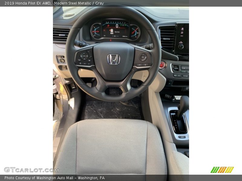 Modern Steel Metallic / Gray 2019 Honda Pilot EX AWD