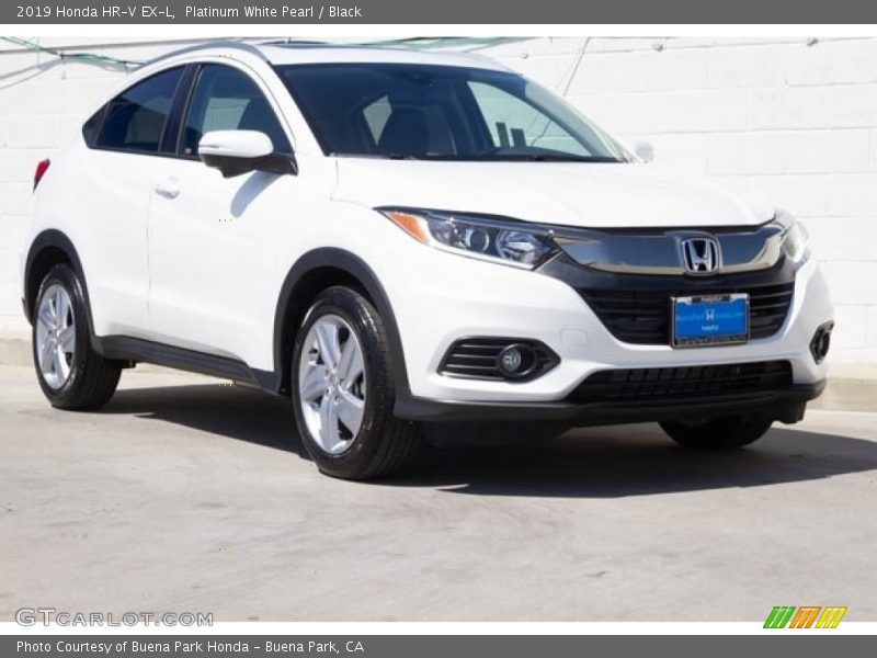Platinum White Pearl / Black 2019 Honda HR-V EX-L